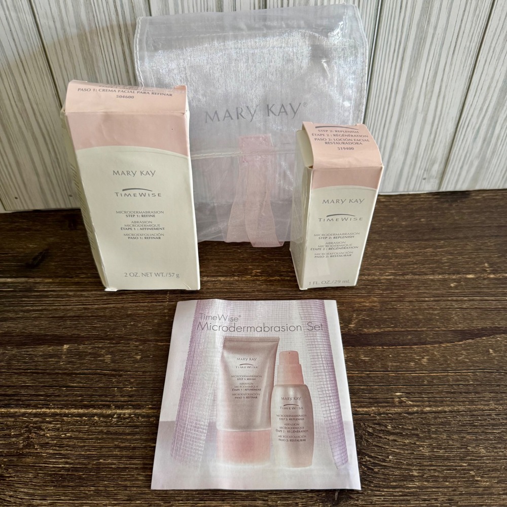 Mary Kay TimeWise Microdermabrasion Set Step 1 Refine & Step 2 Replenish NEW